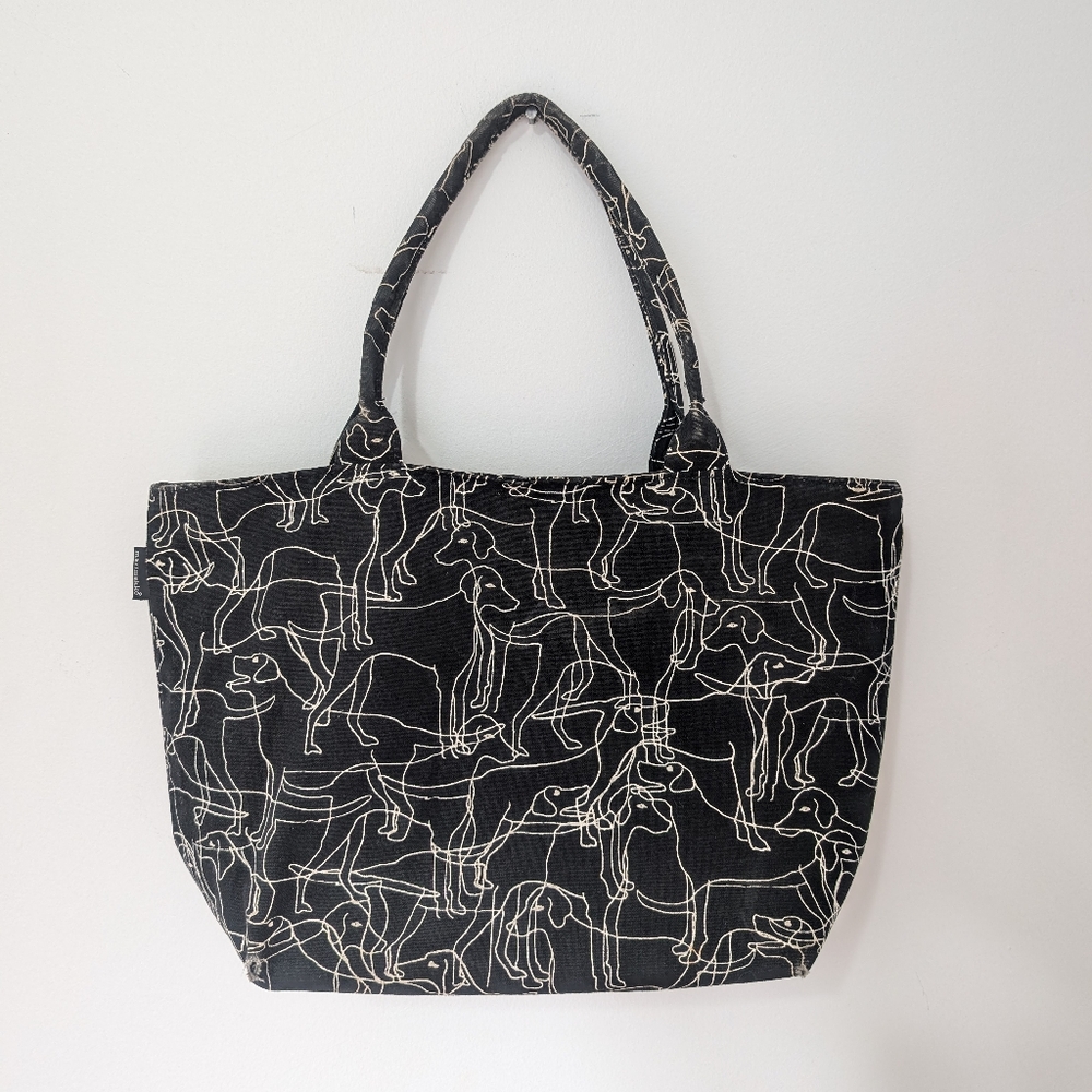 Marimekko Vintage Mika Piirainen (Husse) Doggy Outline Pattern Cotton Bag